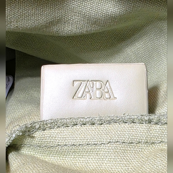 NWT Zara Green Cotton Crochet Buckle Style Bag - Picture 9 of 12